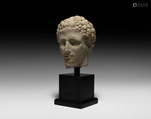 Roman Marble Head of a Man