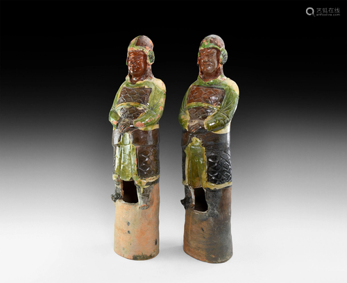 Chinese Song Military Figure Pair