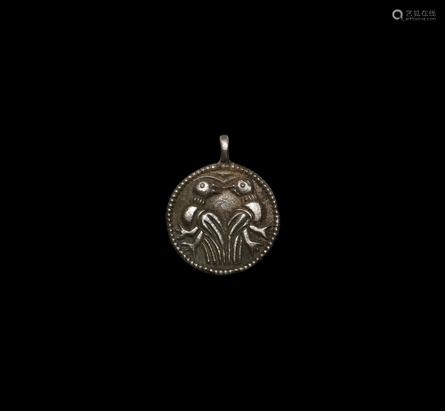 Viking Silver Pendant with Ravens