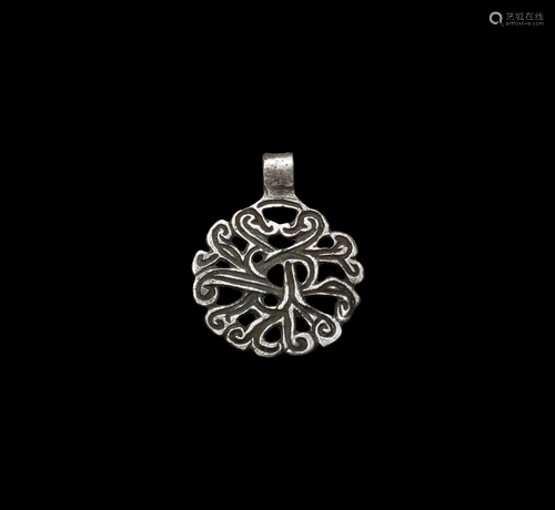 Viking Silver Interlaced Pendant