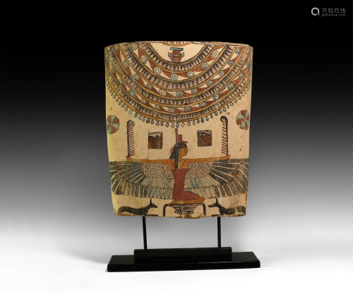 Egyptian Painted Cartonnage with Isis