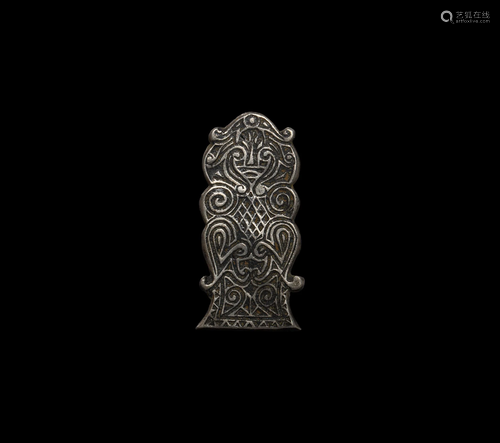 Viking Silver Zoomorphic Belt Plate