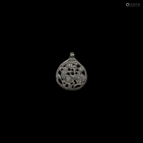 Viking Openwork Pendant with Dragon