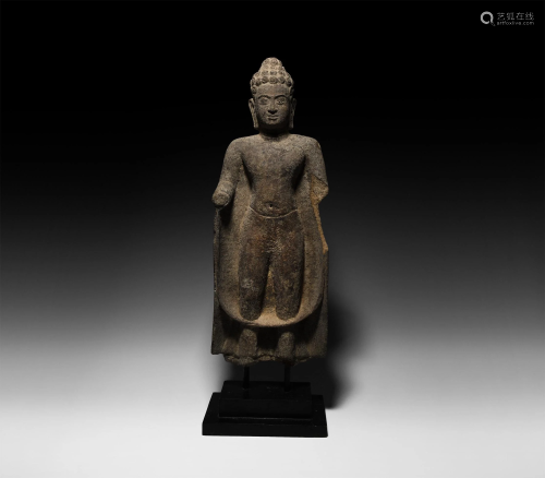 South East Asian Standing Buddha Statue