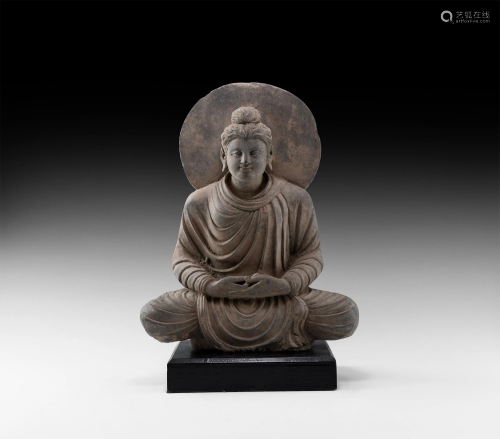 Gandharan Seated Buddha Figure