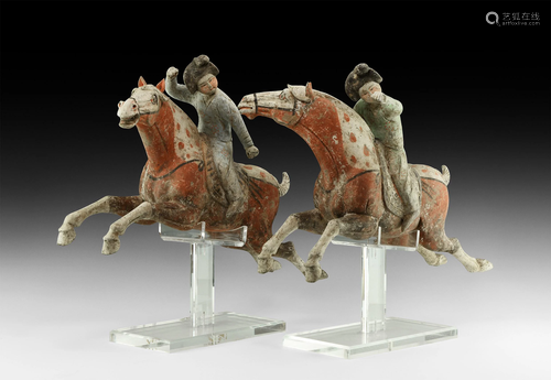 Chinese Tang Polo Player Pair