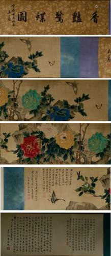 A CHINESE COLOR AND INK HANDSCROLL