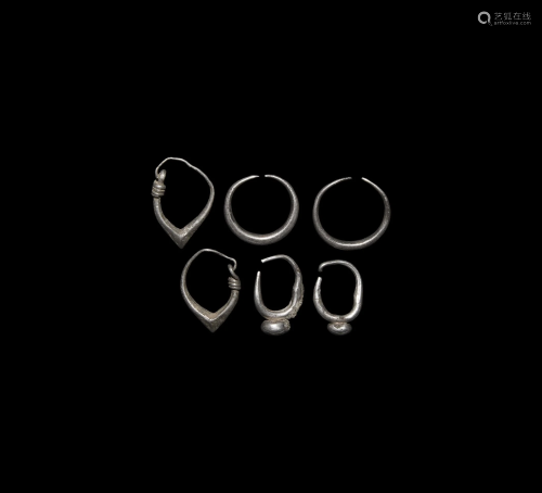 Roman Silver Earring Group