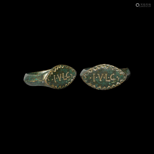 Roman Ring with '·I·V·L·G·'