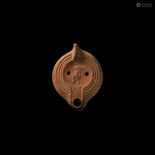 Roman Terracotta Oil Lamp with Dancer