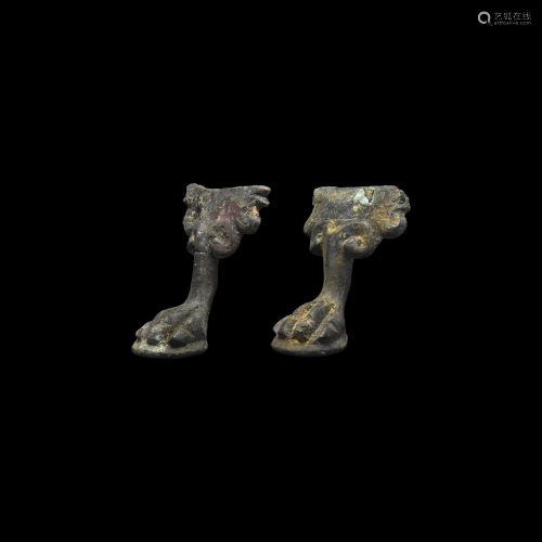 Roman Furniture Foot Pair