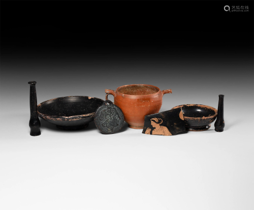 Greek Vessel and Other Items Group