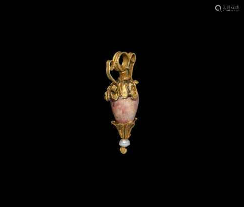 Greek Gold and Coral Pendant