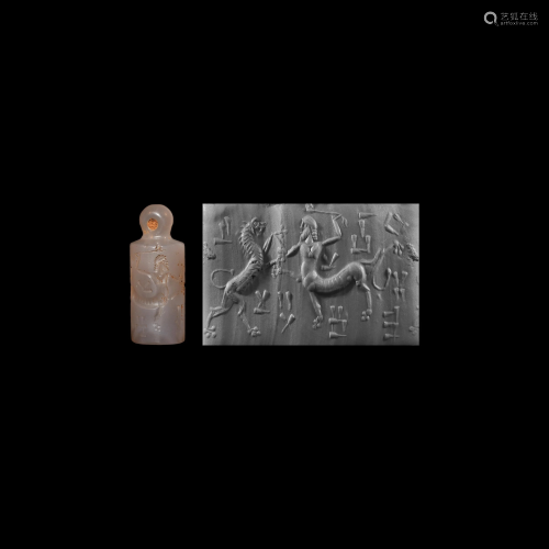 Hellenistic Cylinder Seal with Contest Scene