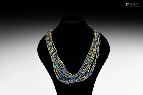 Roman Mixed Glass Bead Necklace Group