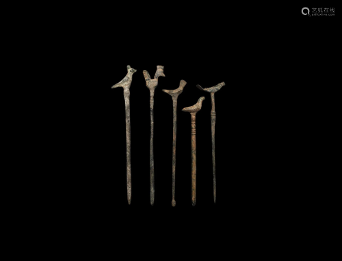 Roman Bird-Headed Pin Collection