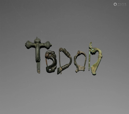Roman Bow and Crossbow Brooch Group