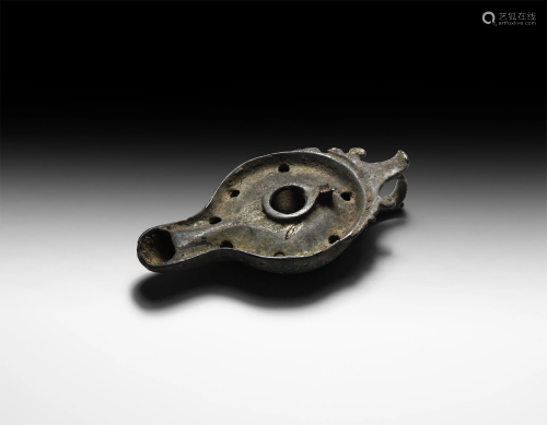 Roman Bronze Oil Lamp