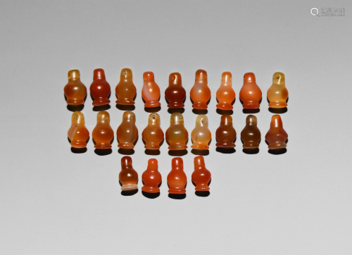 Egyptian Carnelian Poppy Amulet Collection