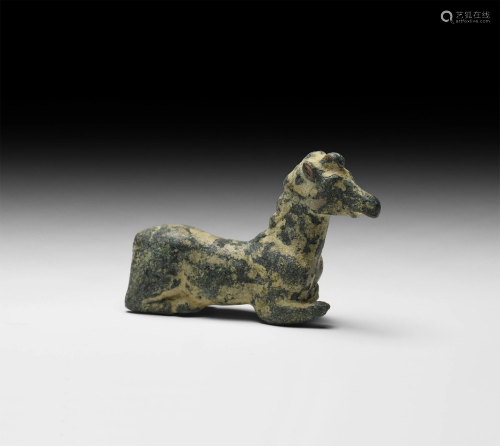 Roman Reclining Horse Statuette