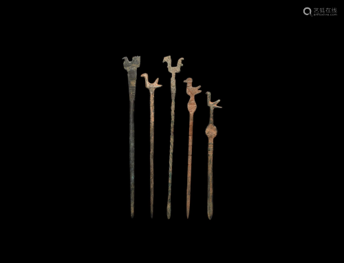 Roman Bird-Headed Pin Collection