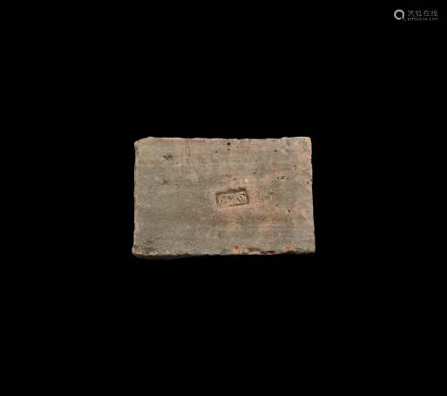 Large Roman Tile with Legionary Stamp