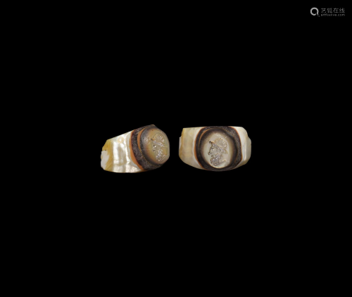 Sassanian Mother of Pearl Ring Bezel