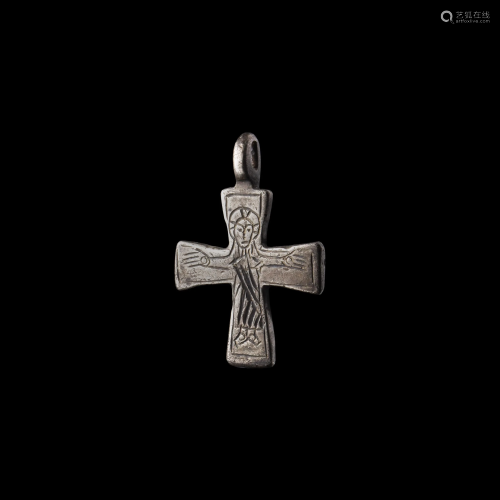 Byzantine Silver Cross Pendant