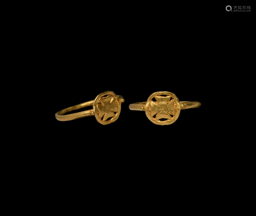 Byzantine Gold Ring with Cross