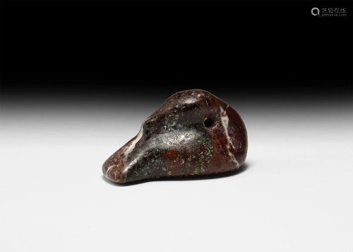 Western Asiatic Carved Duck Weight