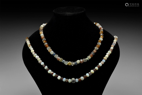 Roman Glass Bead Necklace Group