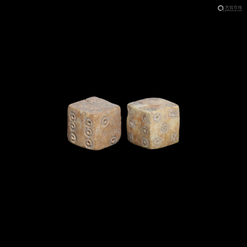 Roman Bone Dice Pair