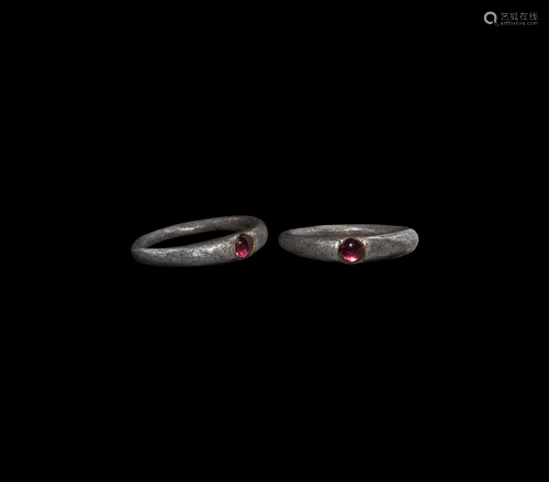 Roman Silver Ring with Garnet