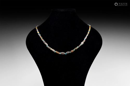 Roman Mixed Glass Bead Necklace