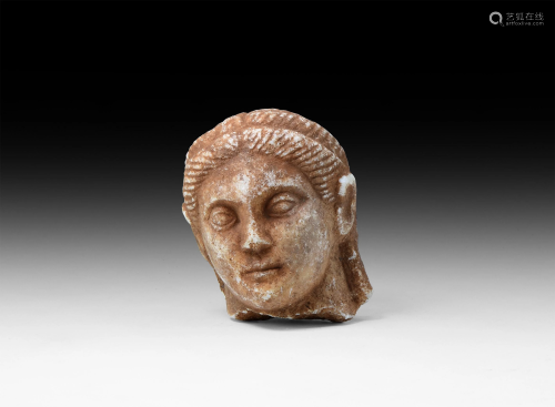 Roman Marble Head of a Youth