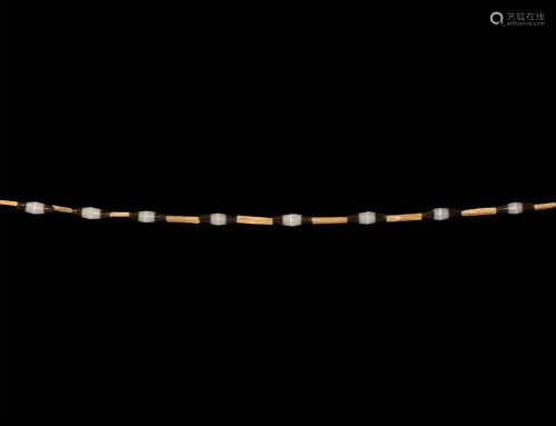 Western Asiatic Gold and Glass Bead Necklace