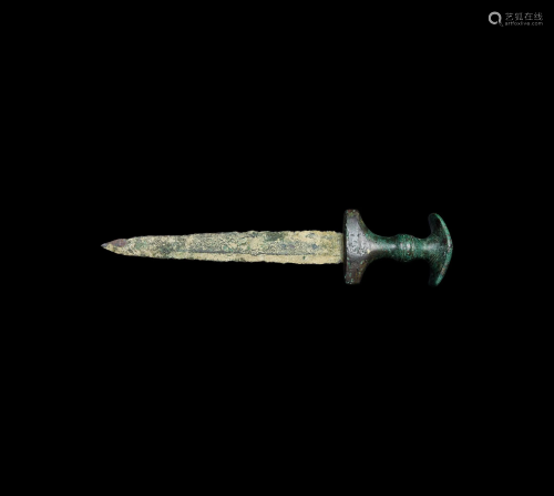 Western Asiatic Luristan Dagger with Heav…