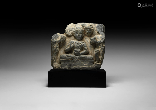 Gandharan Figural Section with Buddha