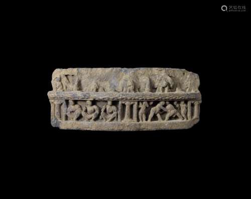 Gandharan Frieze Section with Atlantides an…