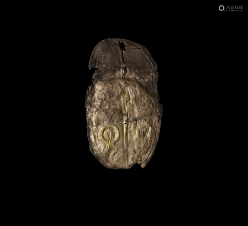 Roman Gilt Silver Shield-Shaped Phalera