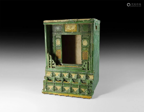 Chinese Ming Green Glazed Wedding Niche