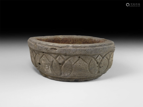 Indian Lentoid Stone Bowl
