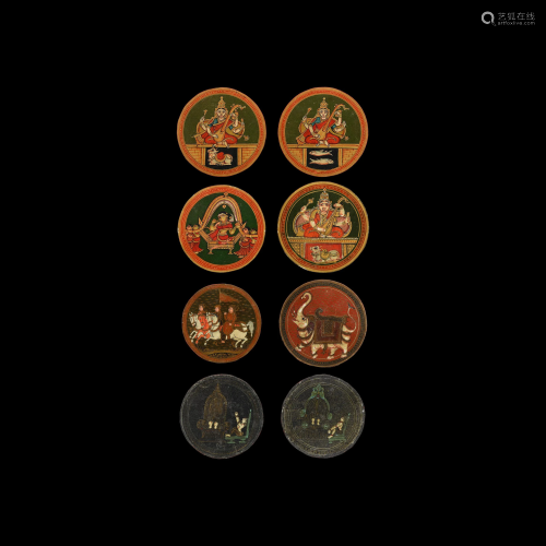 Indian Mughal Mythological Ganjifa Card…