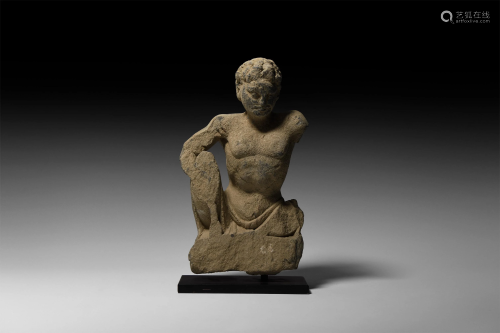 Gandharan Seated Atlas Figure