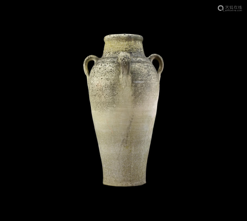 Large Chinese Tang Amphora with Looped Ha…
