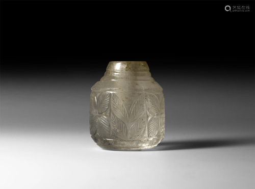 Moghul Carved Crystal Perfume Jar
