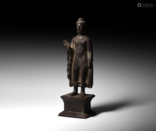 Indian Standing Buddha Statuette