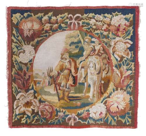 An antique Northern European tapestry panel