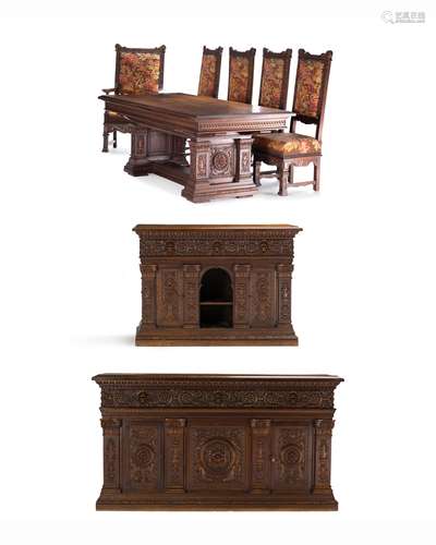 A Renaissance Revival dining suite