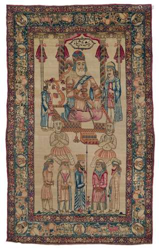 A Persian figural area carpet